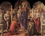 Fra Filippo Lippi Madonna and Child with St Fredianus and St Augustine oil painting artist